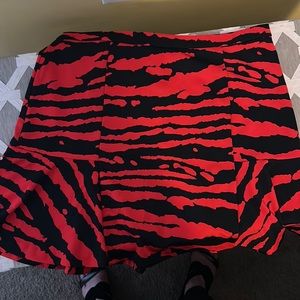 Michael KORS red and black skirt Animal print - rare find!